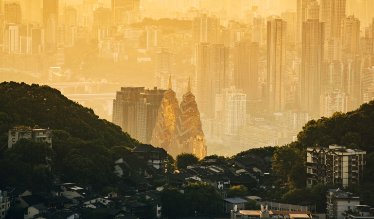 组图｜重庆南山落日美景