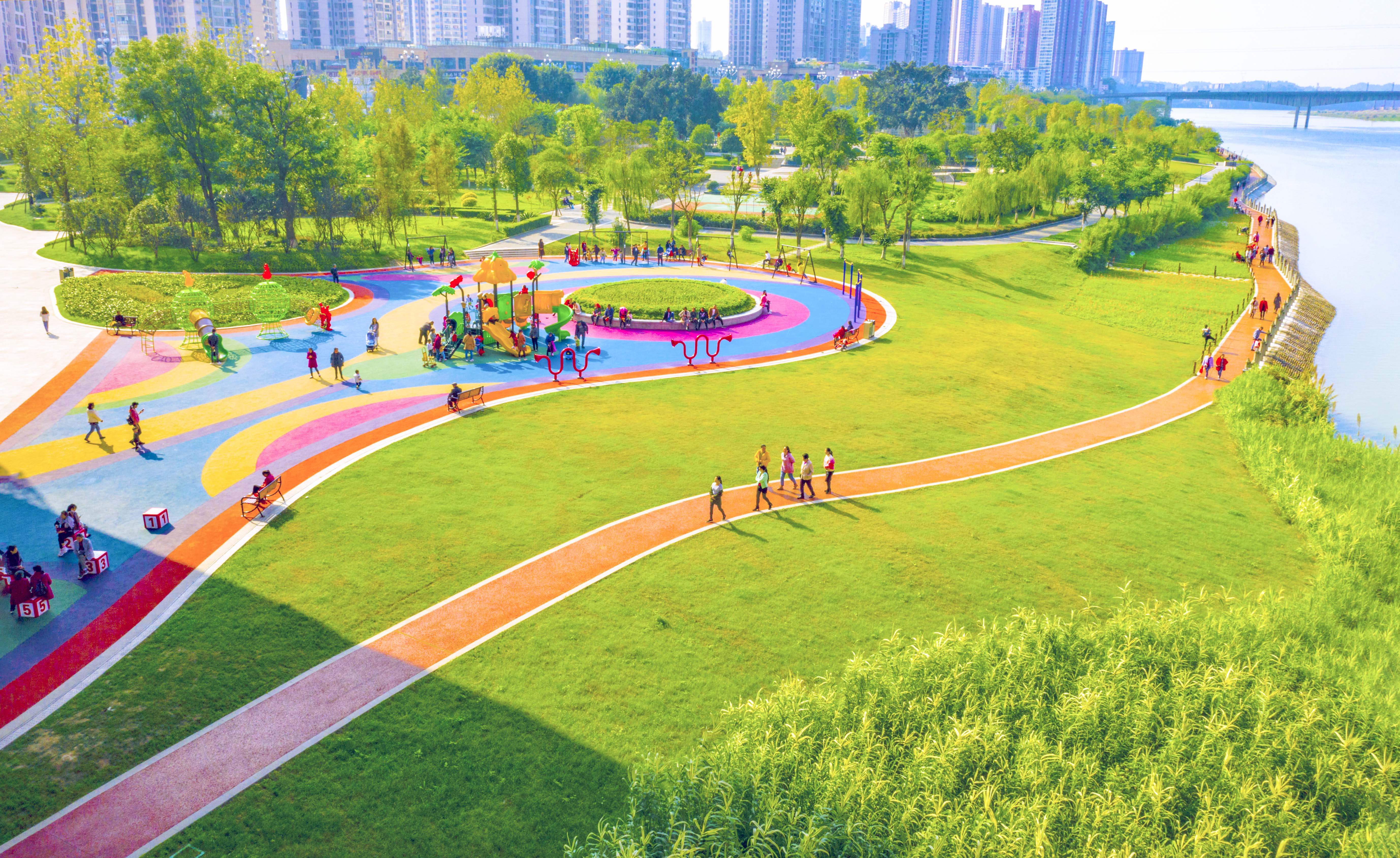 潼南滨江湿地公园 图/卜寿林第三,建设宜居智慧活力有尺度的滨江新城