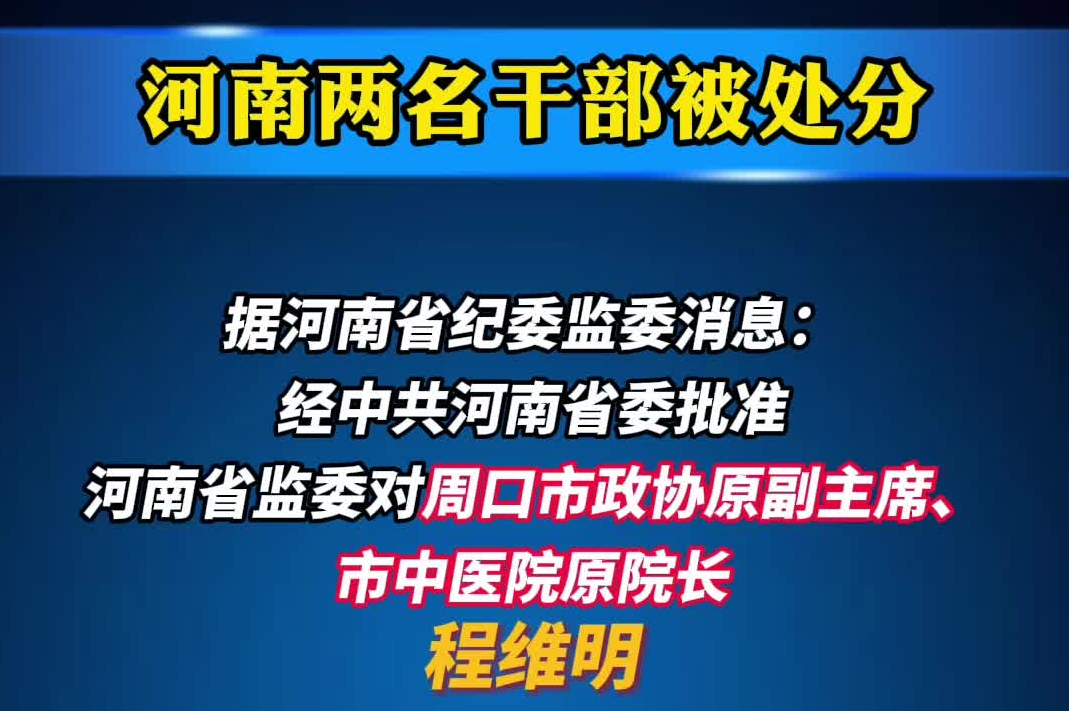 河南两名干部被处分