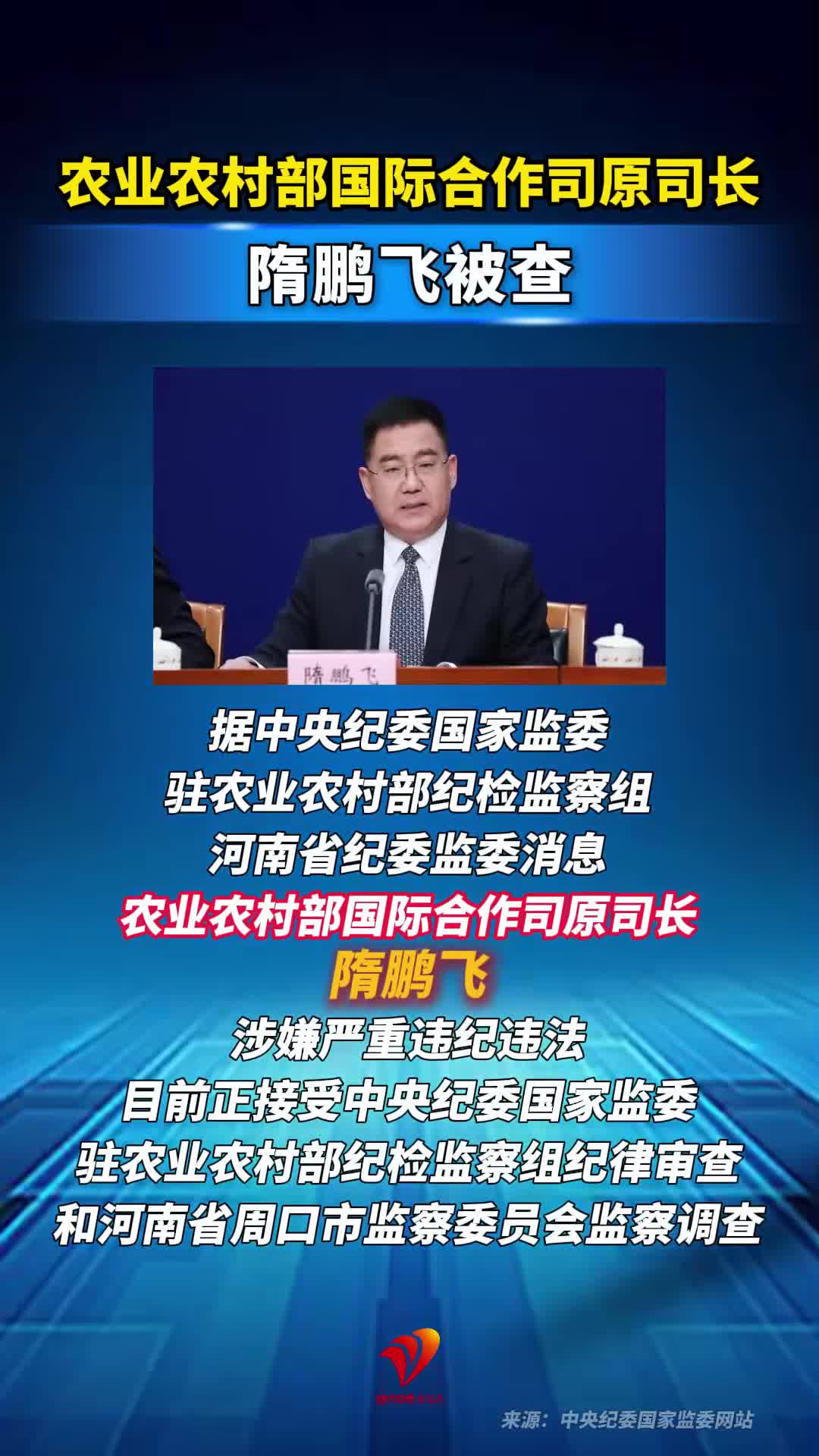 隋鹏飞被查