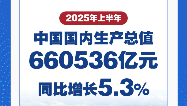 上半年中国经济同比增长5.3%