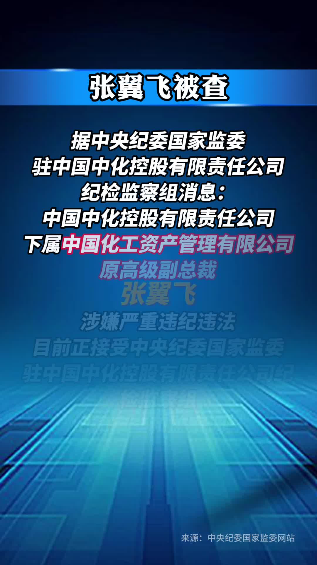 张翼飞被查
