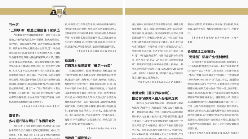 重庆组工园地（2025年第15期）