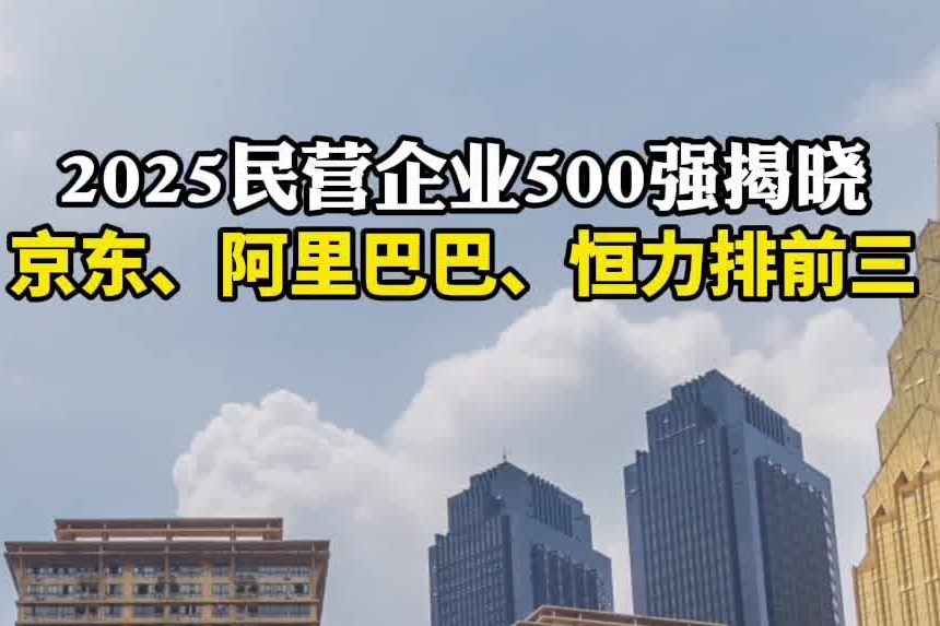 2025民营企业500强揭晓：京东、阿里巴巴、恒力排前三