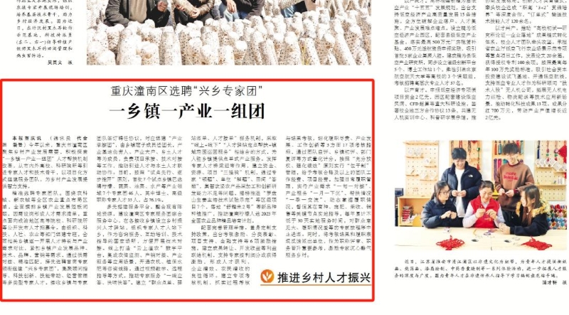 中国组织人事报看重庆｜潼南：一乡镇一产业一组团
