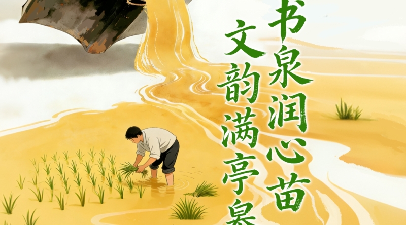 书泉润心苗 文韵满亭皋