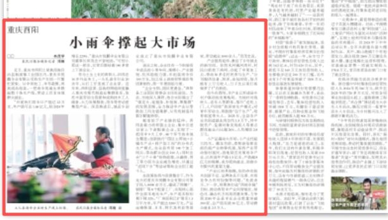 农民日报看重庆｜酉阳：小雨伞撑起大市场