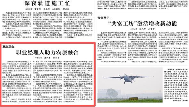 光明日报看重庆｜巫山：职业经理人助力农旅融合