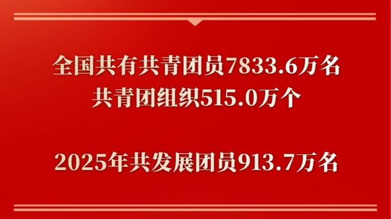 全国共有共青团员7833.6万名