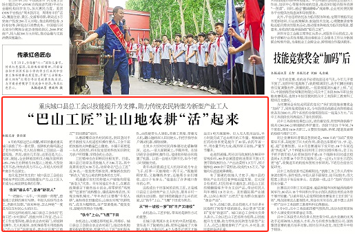 工人日报看重庆｜“巴山工匠”让山地农耕“活”起来