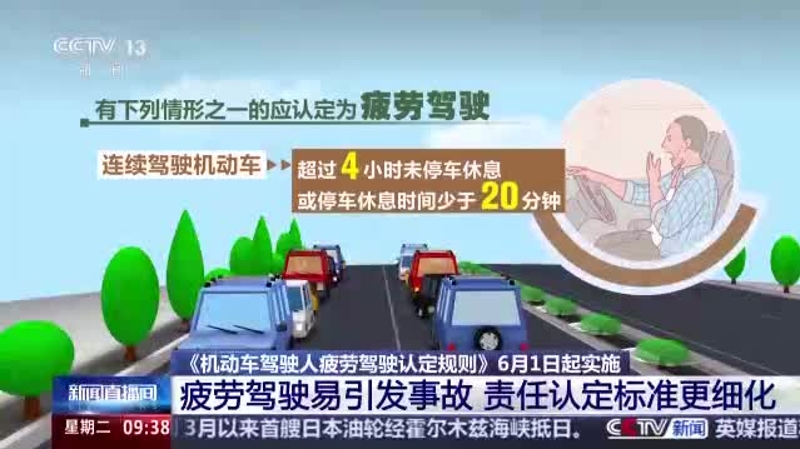 6月1日起实施 这些情形将被认定为疲劳驾驶