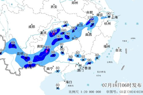 暴雨+强对流预警持续，中央气象台：重庆东南部等地有大到暴雨