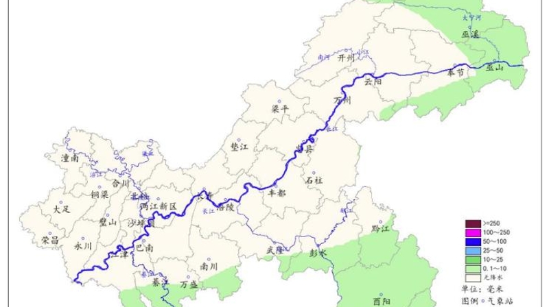 今日重庆各地以晴热天气为主 午后局地有短时强降水