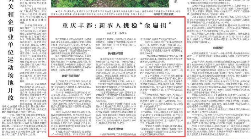 重庆丰都：新农人挑稳“金扁担”