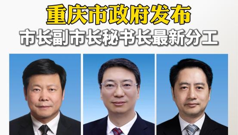 重庆市人民政府发布市长、副市长、秘书长最新分工