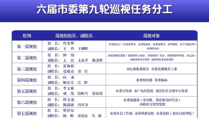 六届重庆市委第九轮巡视启动 宋依佳马震出席动员部署会