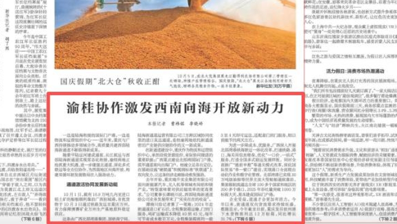 渝桂协作激发西南向海开放新动力