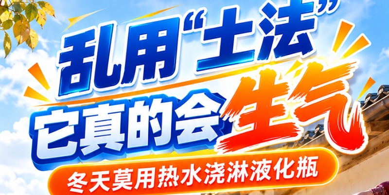 乱用“土法”它真的会“生气”，冬天莫用热水浇淋液化瓶